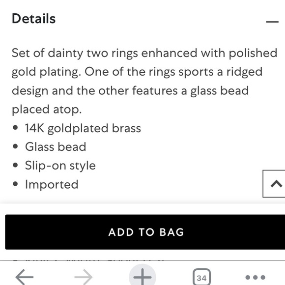 Jenny Bird Lia Ring, never worn, like new! - Picture 14 of 14